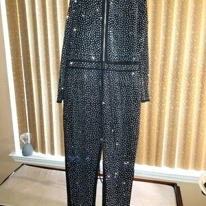 Blk & silver jumpsuit